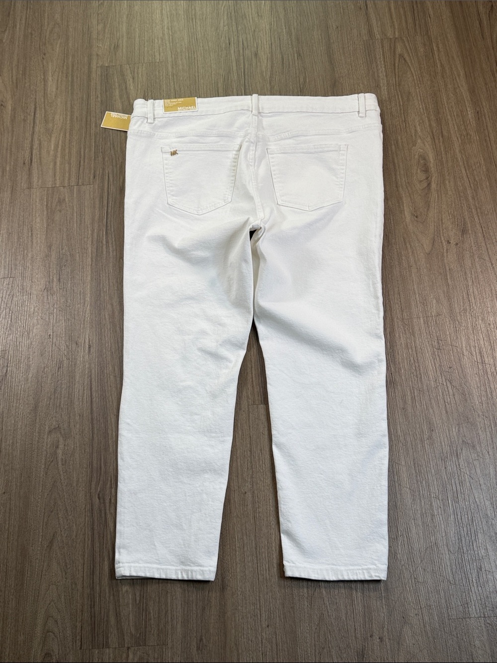 Michael Kors Women’s White Slim Straight Jeans, Size 20 W, 99% Cotton